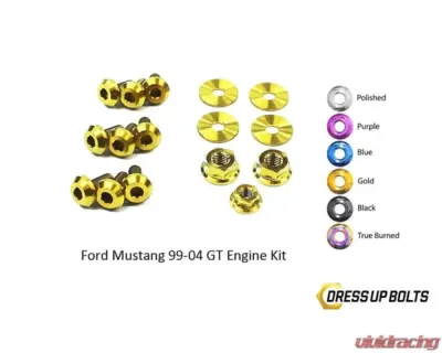 Dress Up Bolts Titanium Engine Kit Ford Mustang GT 1999-2004 - FOR-009-Ti-GLD