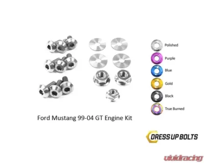 Dress Up Bolts Titanium Engine Kit Ford Mustang GT 1999-2004 - FOR-009-Ti-POL