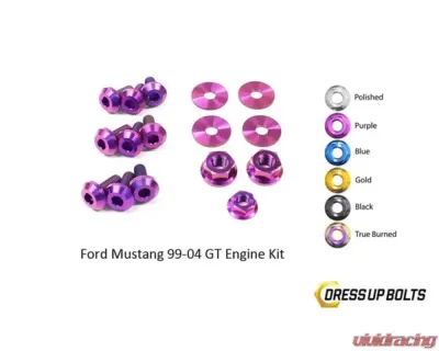 Dress Up Bolts Titanium Engine Kit Ford Mustang GT 1999-2004 - FOR-009-Ti-PRP