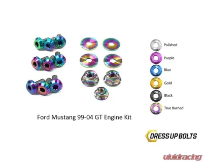 Dress Up Bolts Titanium Engine Kit Ford Mustang GT 1999-2004 - FOR-009-Ti-TB
