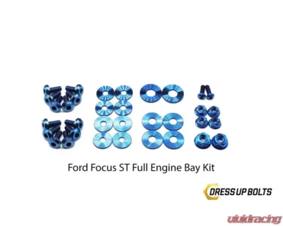 Dress Up Bolts Titanium Engine Bay Kit Ford Focus ST 2015-2018 - FOR-012-Ti-BLU