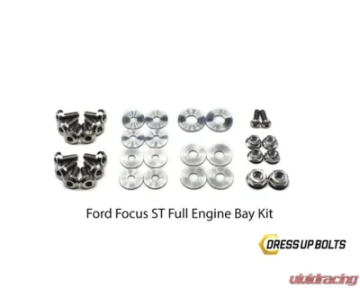 Dress Up Bolts Titanium Engine Bay Kit Ford Focus ST 2015-2018 - FOR-012-Ti-POL