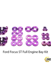 Dress Up Bolts Titanium Engine Bay Kit Ford Focus ST 2015-2018                                     - FOR-012-Ti-PRP - Image 2