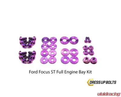 Dress Up Bolts Titanium Engine Bay Kit Ford Focus ST 2015-2018 - FOR-012-Ti-PRP