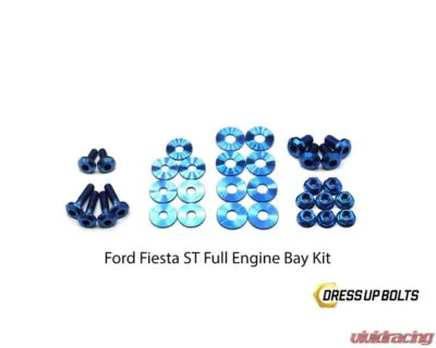 Dress Up Bolts Titanium Engine Bay Kit Ford Fiesta ST 2013-2018 - FOR-013-Ti-BLU