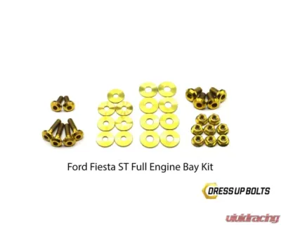 Dress Up Bolts Titanium Engine Bay Kit Ford Fiesta ST 2013-2018 - FOR-013-Ti-GLD