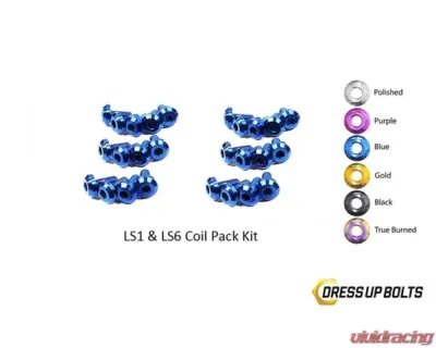 Dress Up Bolts Titanium Coil Pack Kit Chevrolet | Pontiac LS1 - LS6 - GM-001-Ti-BLU
