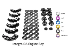 Dress Up Bolts Titanium Full Engine Bay Kit Acura Integra DA 1989-1993