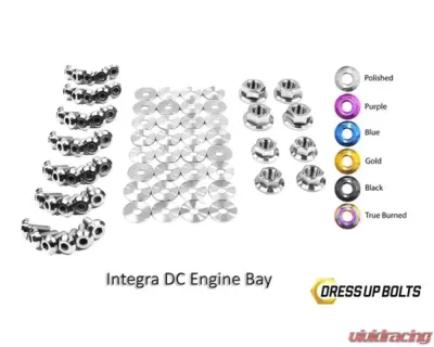 Titanium Engine Bay Dress Up Bolts Kit HON-011-TI-POL Acura