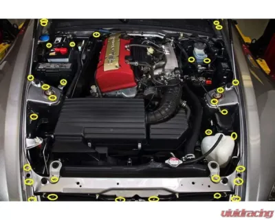 Dress Up Bolts Stage 2 Titanium Hardware Engine Bay Kit Honda S2000 2000-2009 - HON-015-Ti-GLD