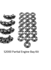 Dress Up Bolts Stage 1 Titanium Hardware Engine Bay Kit Honda S2000 2000-2009                                     - HON-017-Ti-BLK - Image 2