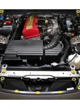 Dress Up Bolts Stage 1 Titanium Hardware Engine Bay Kit Honda S2000 2000-2009                                     - HON-017-Ti-BLU - Image 2