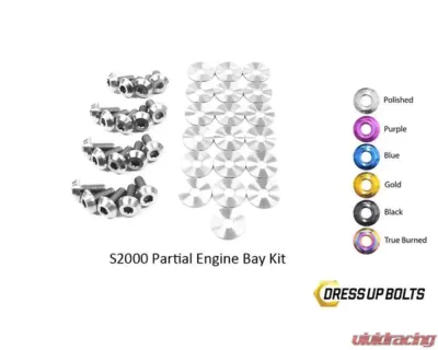 Dress Up Bolts Stage 1 Titanium Hardware Engine Bay Kit Honda S2000 2000-2009 - HON-017-Ti-POL