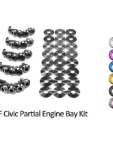 Dress Up Bolts Stage 1 Titanium Hardware Engine Bay Kit Honda Civic EF 1988-1991                                     - HON-031-Ti-BLK - Image 3