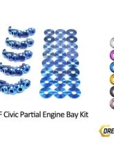 Dress Up Bolts Stage 1 Titanium Hardware Engine Bay Kit Honda Civic EF 1988-1991                                     - HON-031-Ti-BLU - Image 3
