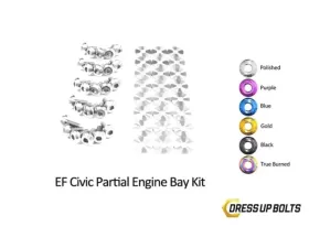 Dress Up Bolts Stage 1 Titanium Hardware Engine Bay Kit Honda Civic EF 1988-1991