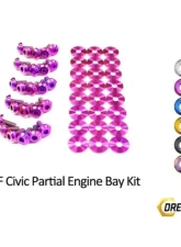 Dress Up Bolts Stage 1 Titanium Hardware Engine Bay Kit Honda Civic EF 1988-1991                                     - HON-031-Ti-PRP - Image 3