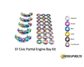 Dress Up Bolts Stage 1 Titanium Hardware Engine Bay Kit Honda Civic EF 1988-1991