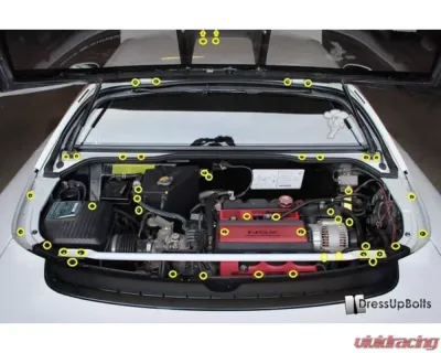 Dress Up Bolts Titanium Engine Bay Kit Acura NSX 1991-2005 - HON-032-Ti-GLD