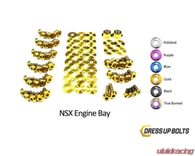 Dress Up Bolts Titanium Engine Bay Kit Acura NSX 1991-2005 - HON-032-Ti-GLD