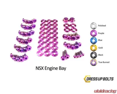 Dress Up Bolts Titanium Engine Bay Kit Acura NSX 1991-2005 - HON-032-Ti-PRP