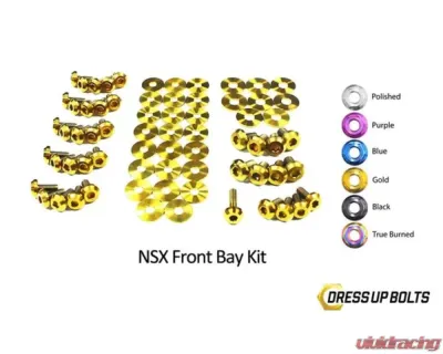 Dress Up Bolts Titanium Front Bay Kit Acura NSX 1991-2005 - HON-033-Ti-GLD