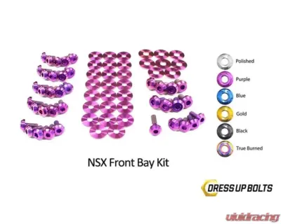 Dress Up Bolts Titanium Front Bay Kit Acura NSX 1991-2005 - HON-033-Ti-PRP