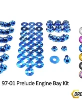 Dress Up Bolts Titanium Ti Engine Bay Kit Honda Prelude 1997-2001                                     - HON-034-Ti-BLU - Image 2