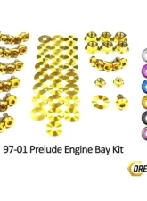 Dress Up Bolts Titanium Ti Engine Bay Kit Honda Prelude 1997-2001                                     - HON-034-Ti-GLD - Image 2