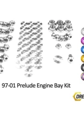 Dress Up Bolts Titanium Ti Engine Bay Kit Honda Prelude 1997-2001                                     - HON-034-Ti-POL - Image 2