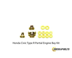Dress Up Bolts Stage 1 Titanium Hardware Engine Bay Kit Honda Civic Type R 2017-2021