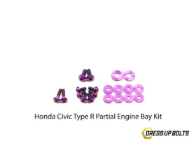 Dress Up Bolts Stage 1 Titanium Hardware Engine Bay Kit Honda Civic Type R 2017-2021