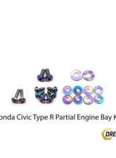 Dress Up Bolts Stage 1 Titanium Hardware Engine Bay Kit Honda Civic Type R 2017-2021                                     - HON-036-Ti-TB - Image 2