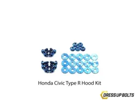 Dress Up Bolts Titanium Hardware Hood Kit Honda Civic Type R 2017-2021