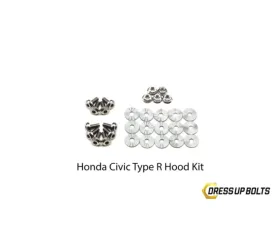 Dress Up Bolts Titanium Hardware Hood Kit Honda Civic Type R 2017-2021