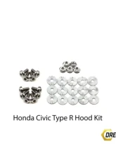 Dress Up Bolts Titanium Hardware Hood Kit Honda Civic Type R 2017-2021                                     - HON-038-Ti-POL - Image 2