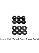 Dress Up Bolts Titanium Hardware Strut Tower Kit Honda Civic Type R 2017-2021                                     - HON-039-Ti-BLK - Image 2