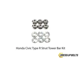 Dress Up Bolts Titanium Hardware Strut Tower Kit Honda Civic Type R 2017-2021
