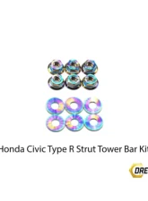 Dress Up Bolts Titanium Hardware Strut Tower Kit Honda Civic Type R 2017-2021                                     - HON-039-Ti-TB - Image 2