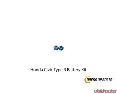 Dress Up Bolts Titanium Hardware Battery Kit Honda Civic Type R 2017-2021 - HON-040-Ti-BLU