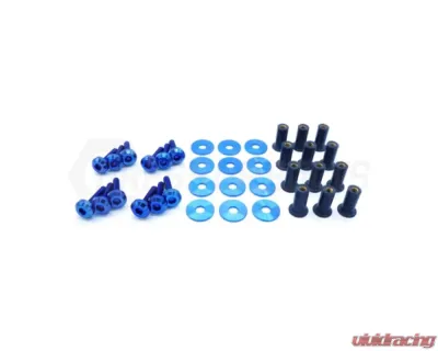 Dress Up Bolts Titanium Hardware Cooling Plate Kit Honda Civic Type R 2017-2021 - HON-041-Ti-BLU