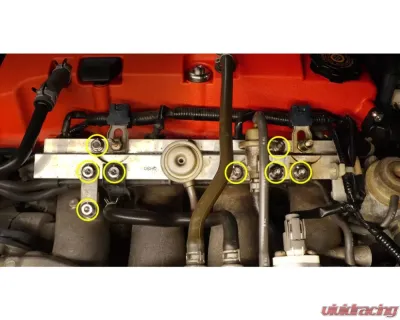 Dress Up Bolts Titanium Hardware Fuel Rail Kit Honda S2000 F20C | F22C1 2000-2009 - HON-049-Ti-GLD