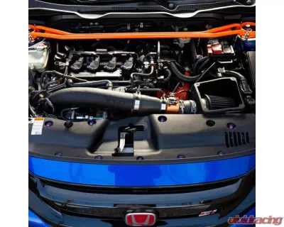 Dress Up Bolts Stage 2 Titanium Hardware Engine Bay Kit Honda Civic Si 2016-2021 - HON-057-Ti-BLK