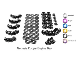 Dress Up Bolts BK Titanium Full Engine Bay Kit Hyundai Genesis Coupe 2009-2016