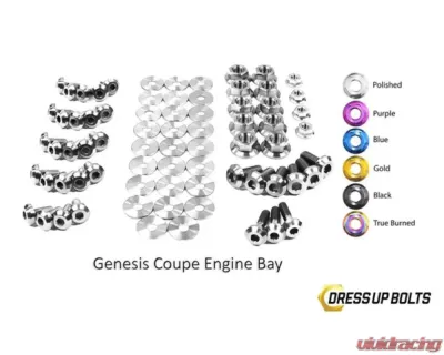 Dress Up Bolts BK Titanium Full Engine Bay Kit Hyundai Genesis Coupe 2009-2016 - HYU-001-Ti-POL