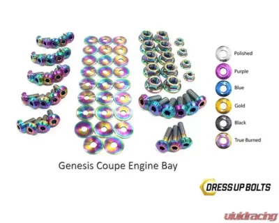 Dress Up Bolts BK Titanium Full Engine Bay Kit Hyundai Genesis Coupe 2009-2016 - HYU-001-Ti-TB
