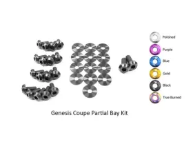 Dress Up Bolts Titanium Partial Engine Bay Kit Hyundai Genesis Coupe 2009-2016