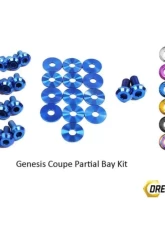 Dress Up Bolts Titanium Partial Engine Bay Kit Hyundai Genesis Coupe 2009-2016                                     - HYU-003-Ti-BLU - Image 2