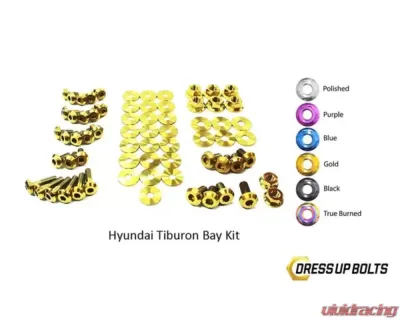 Dress Up Bolts Titanium Engine Bay Kit Hyundai Tiburon 2003-2008 - HYU-004-Ti-GLD