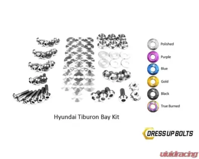 Dress Up Bolts Titanium Engine Bay Kit Hyundai Tiburon 2003-2008 - HYU-004-Ti-POL